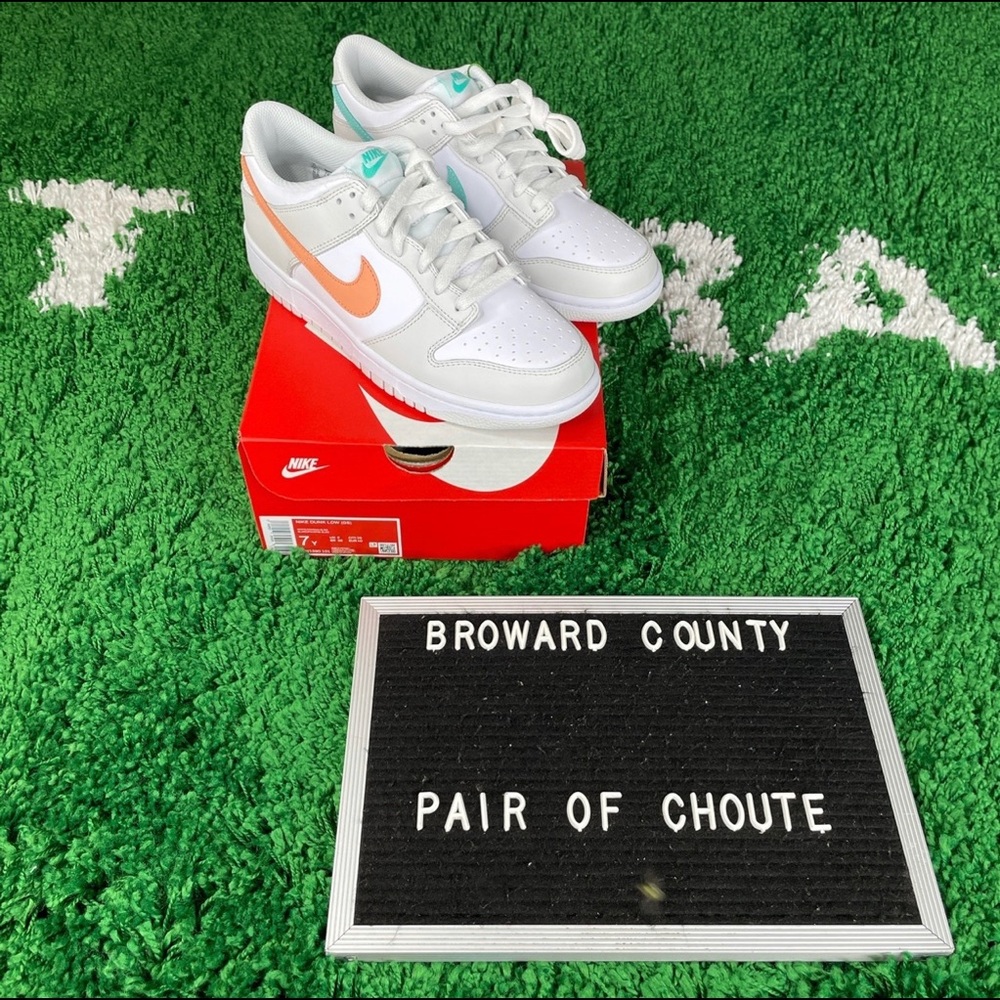Nike Dunk Low White Bone Peach Aqua (GS)